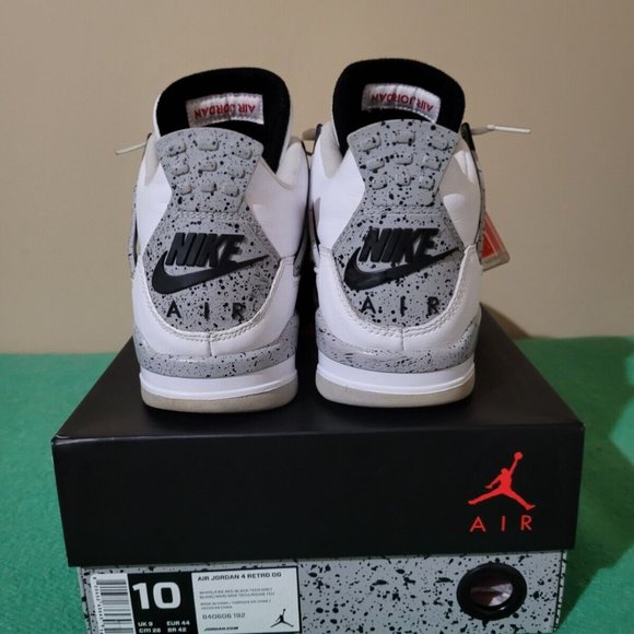 Nike Air Jordan 4 Retro White Cement Shoes (2016) - Size 10 - PLEASE READ! - Picture 4 of 9